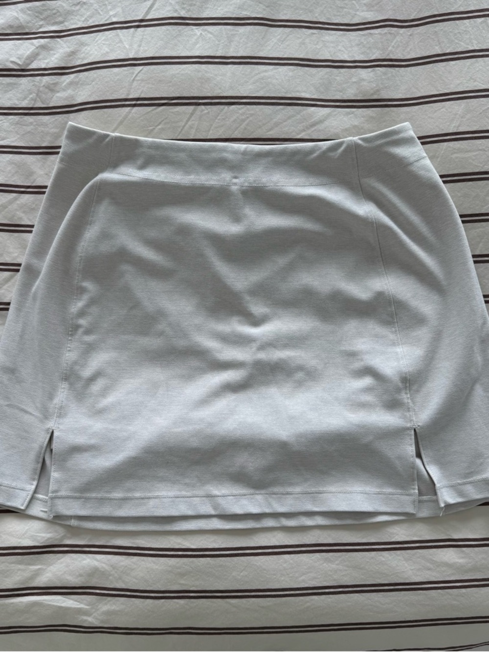 Outdoor Voices Light Gray Mini Skirt with Side Slits